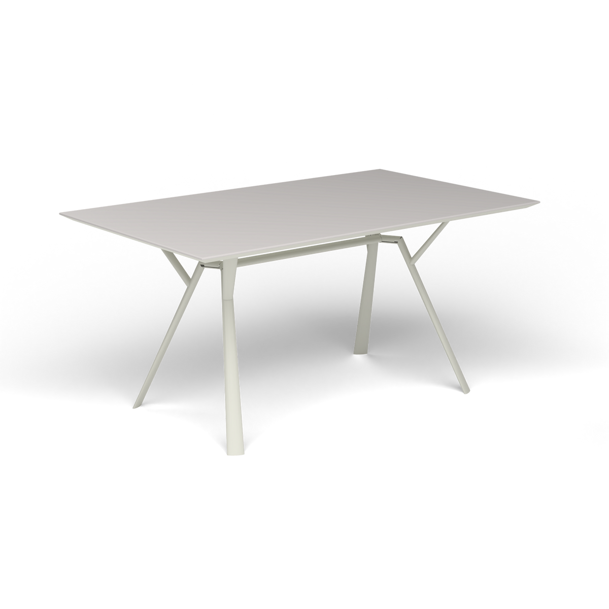 Radice Quadra Rechthoekige Tafel, 150 × 90 × h 74 cm, Powder Grey, Aluminium speckled Grey