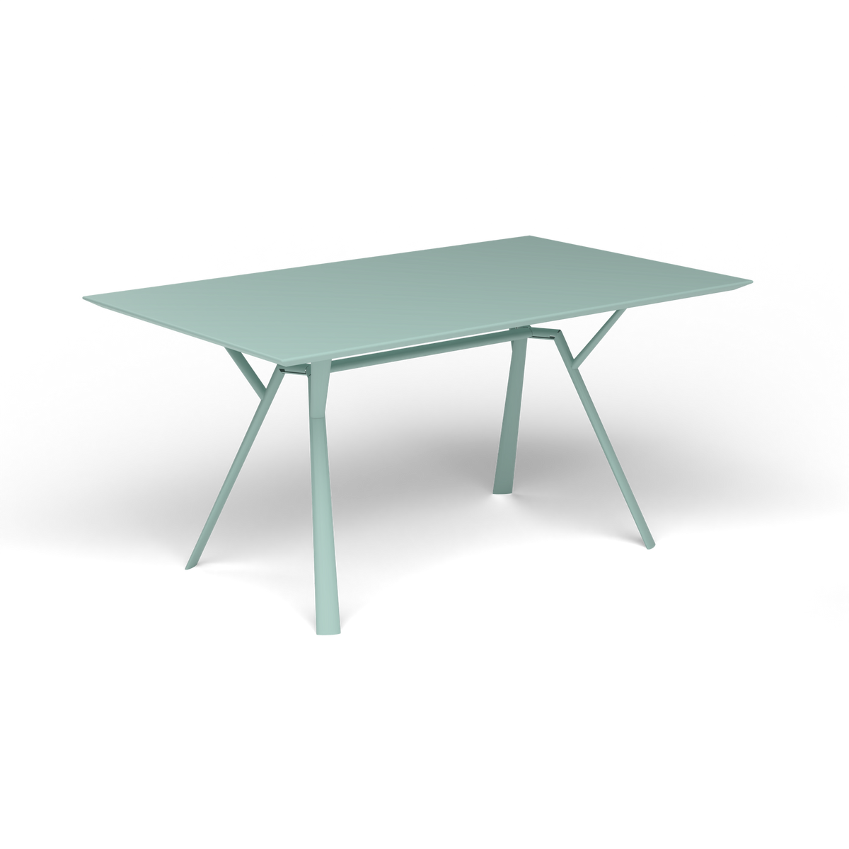 Radice Quadra Rechthoekige Tafel, 150 × 90 × h 74 cm, Light Blue, Gelakt aluminium (volgt onderstelkleur)