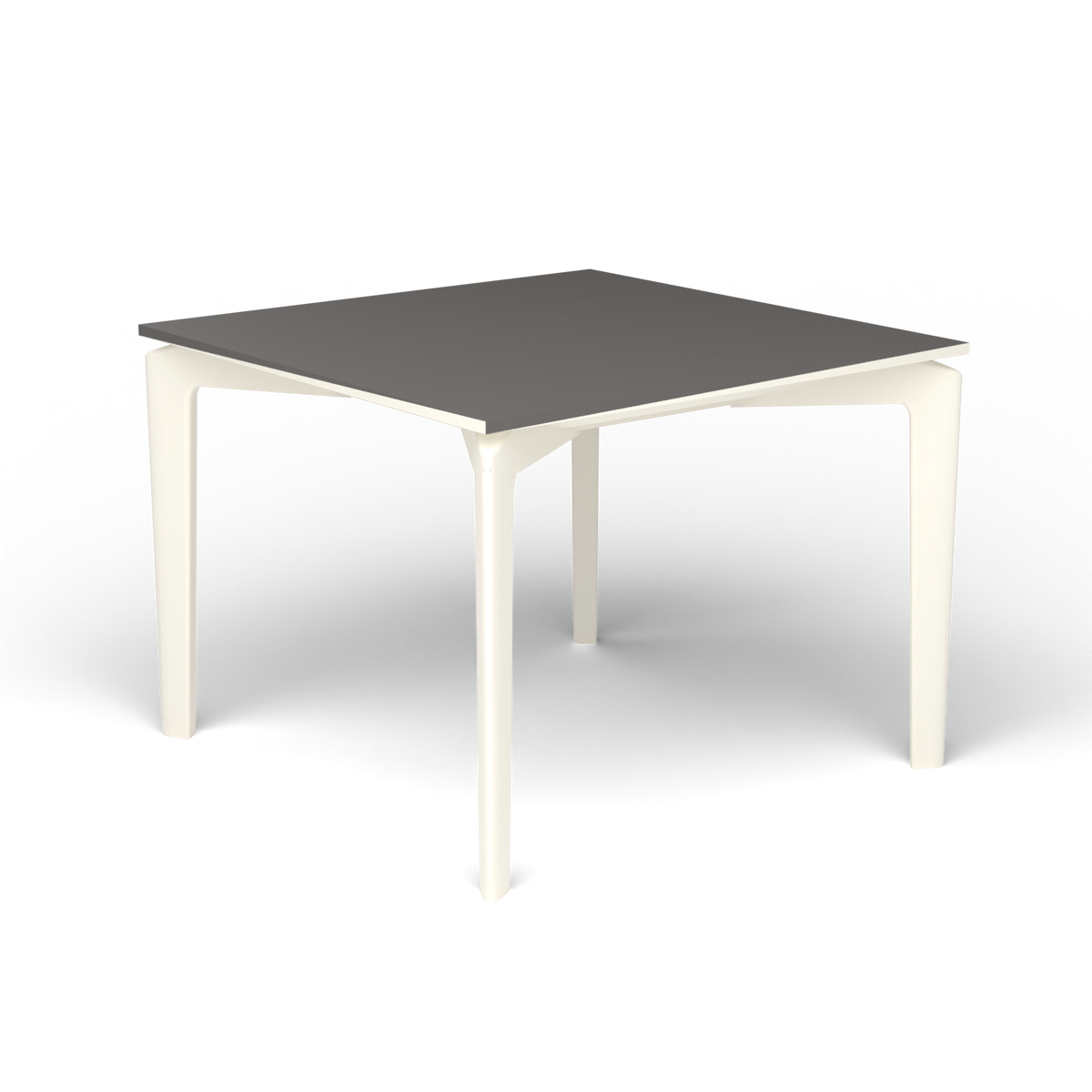 AllSize Salontafel, 50 × 50 × 38 cm, Antique White, Aluminium speckled Anthracite