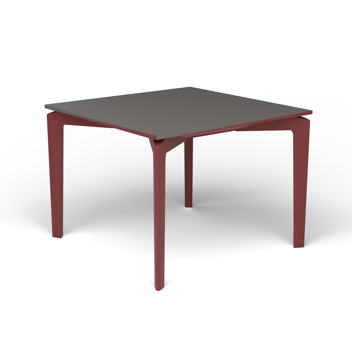 AllSize Salontafel, 50 × 50 × 38 cm, Autumn Red, Aluminium speckled Anthracite