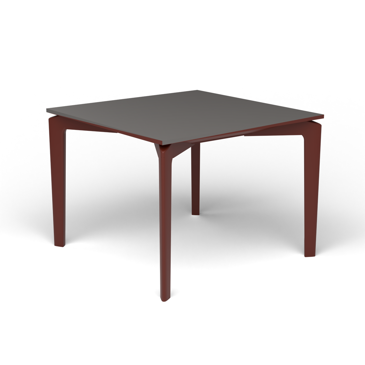 AllSize Salontafel, 50 × 50 × 38 cm, Chestnut Brown, Aluminium speckled Anthracite