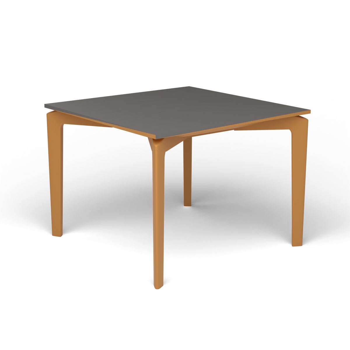 AllSize Salontafel, 50 × 50 × 38 cm, Mustard Yellow, Aluminium speckled Anthracite