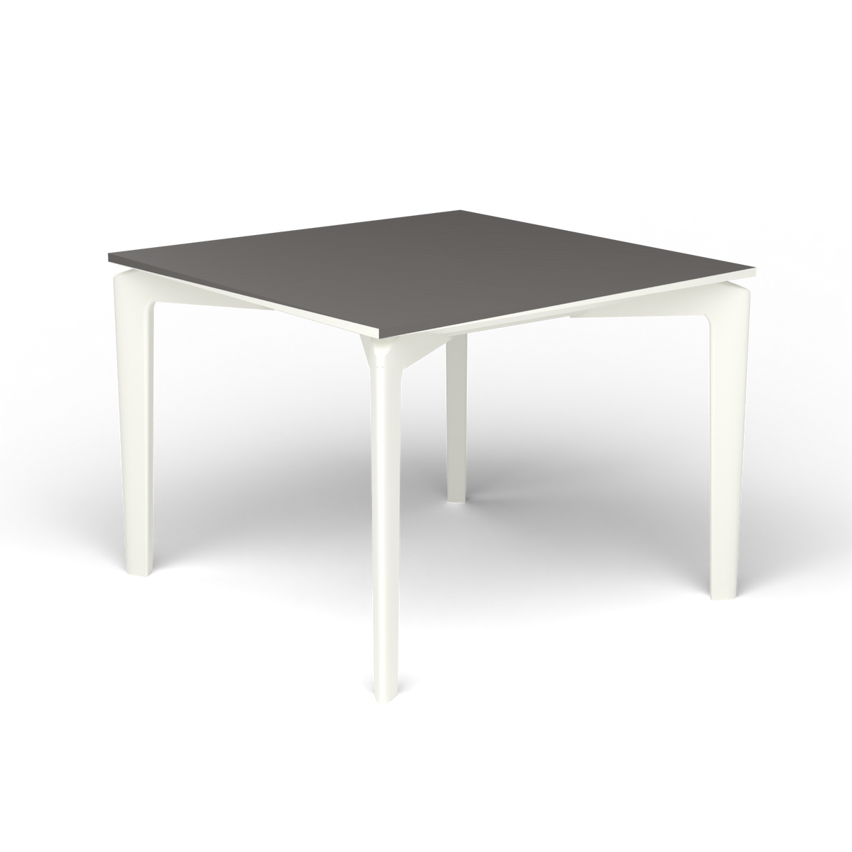 AllSize Salontafel, 50 × 50 × 38 cm, White, Aluminium speckled Anthracite