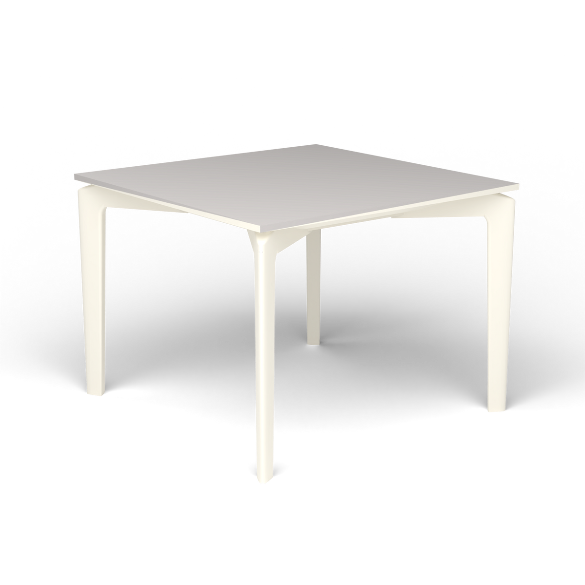 AllSize Salontafel, 50 × 50 × 38 cm, Antique White, Aluminium speckled Grey