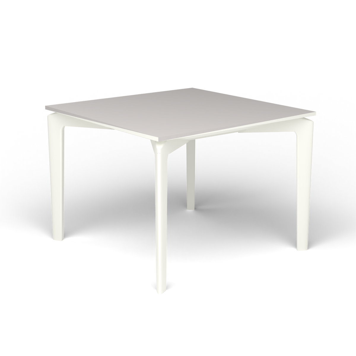 AllSize Salontafel, 50 × 50 × 38 cm, White, Aluminium speckled Grey