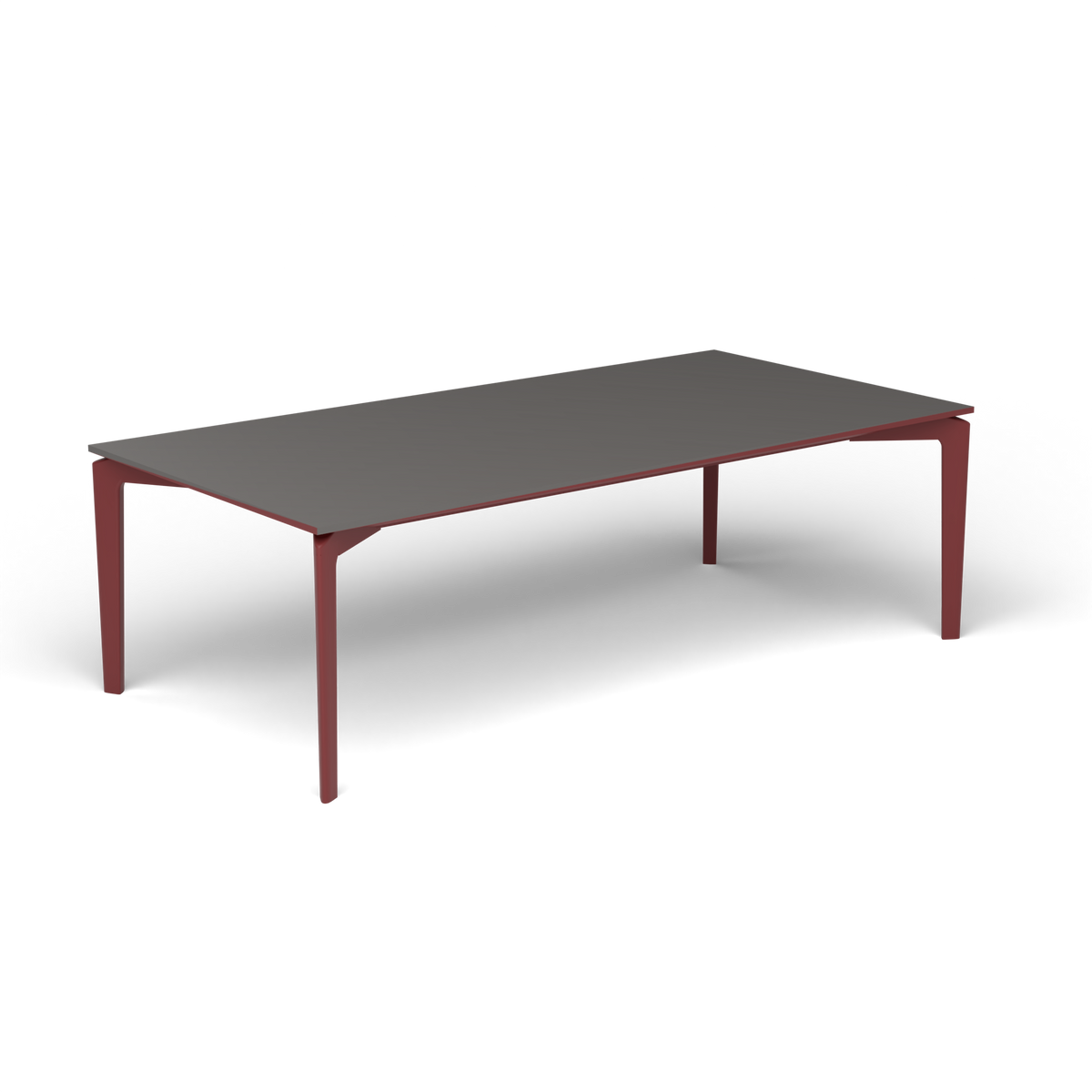 AllSize Salontafel, 120 × 60 × 38 cm, Autumn Red, Aluminium speckled Anthracite