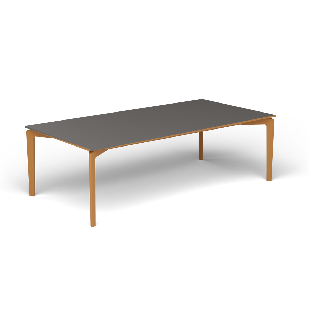 AllSize Salontafel, 120 × 60 × 38 cm, Mustard Yellow, Aluminium speckled Anthracite