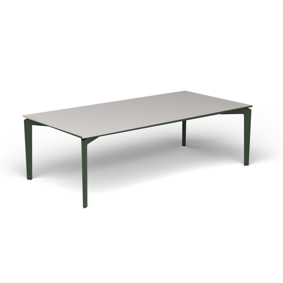 AllSize Salontafel, 120 × 60 × 38 cm, Bottle Green, Aluminium speckled Grey