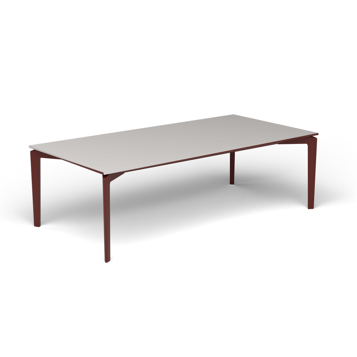 AllSize Salontafel, 120 × 60 × 38 cm, Chestnut Brown, Aluminium speckled Grey
