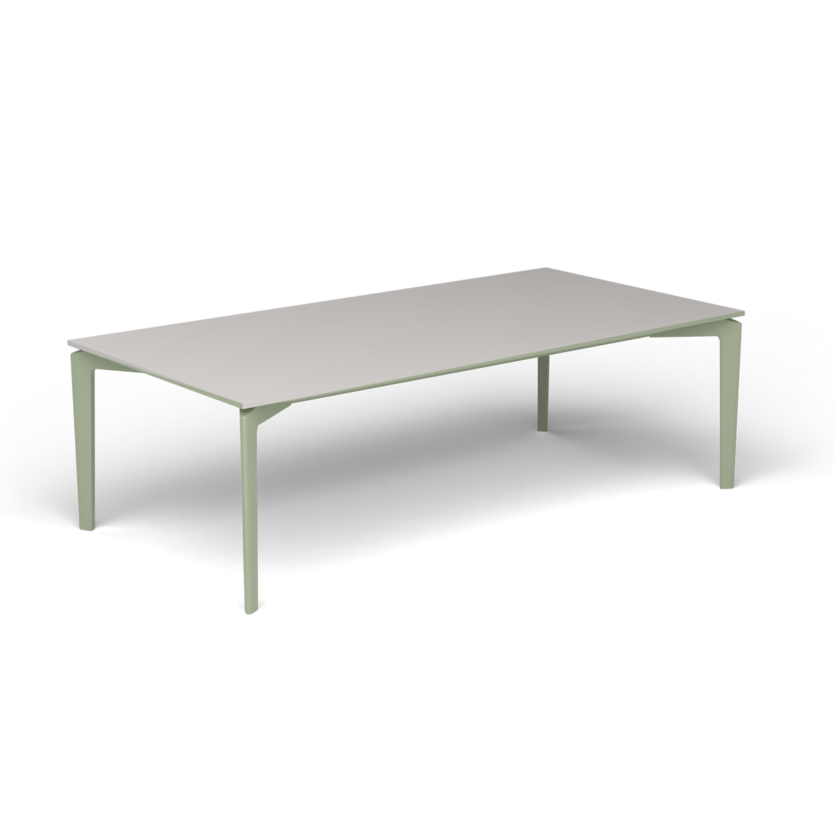 AllSize Salontafel, 120 × 60 × 38 cm, Green Tea, Aluminium speckled Grey