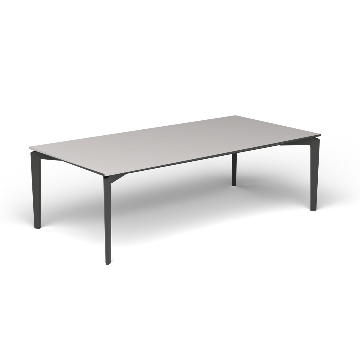 AllSize Salontafel, 120 × 60 × 38 cm, Metallic Grey, Aluminium speckled Grey