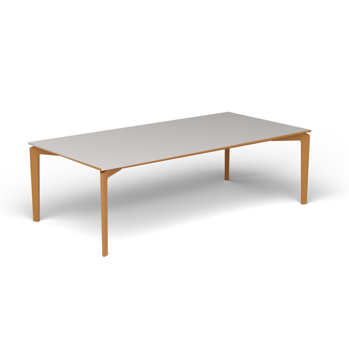 AllSize Salontafel, 120 × 60 × 38 cm, Mustard Yellow, Aluminium speckled Grey