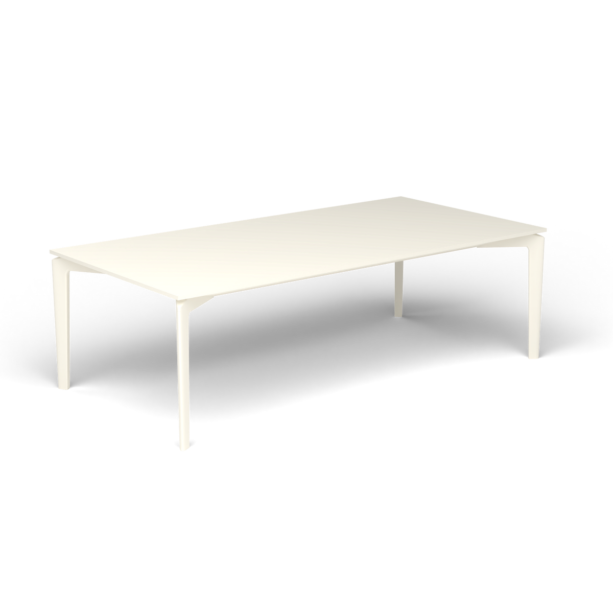 AllSize Salontafel, 120 × 60 × 38 cm, Antique White, Gelakt aluminium (volgt onderstelkleur)