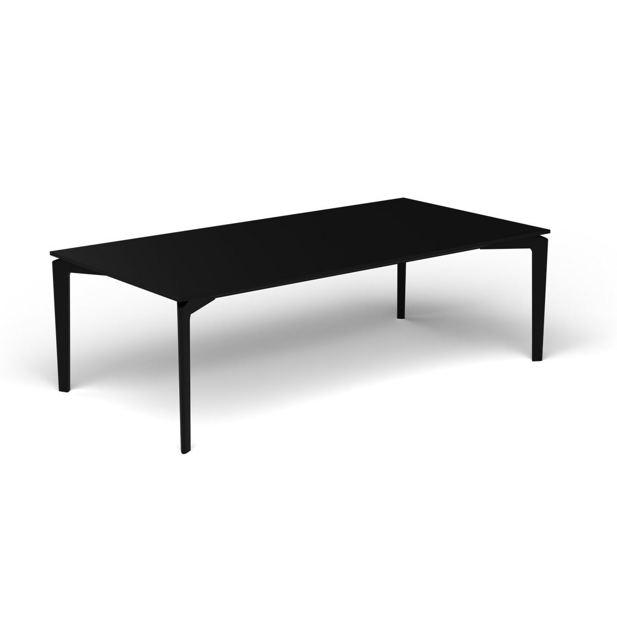 AllSize Salontafel, 120 × 60 × 38 cm, Black, Gelakt aluminium (volgt onderstelkleur)