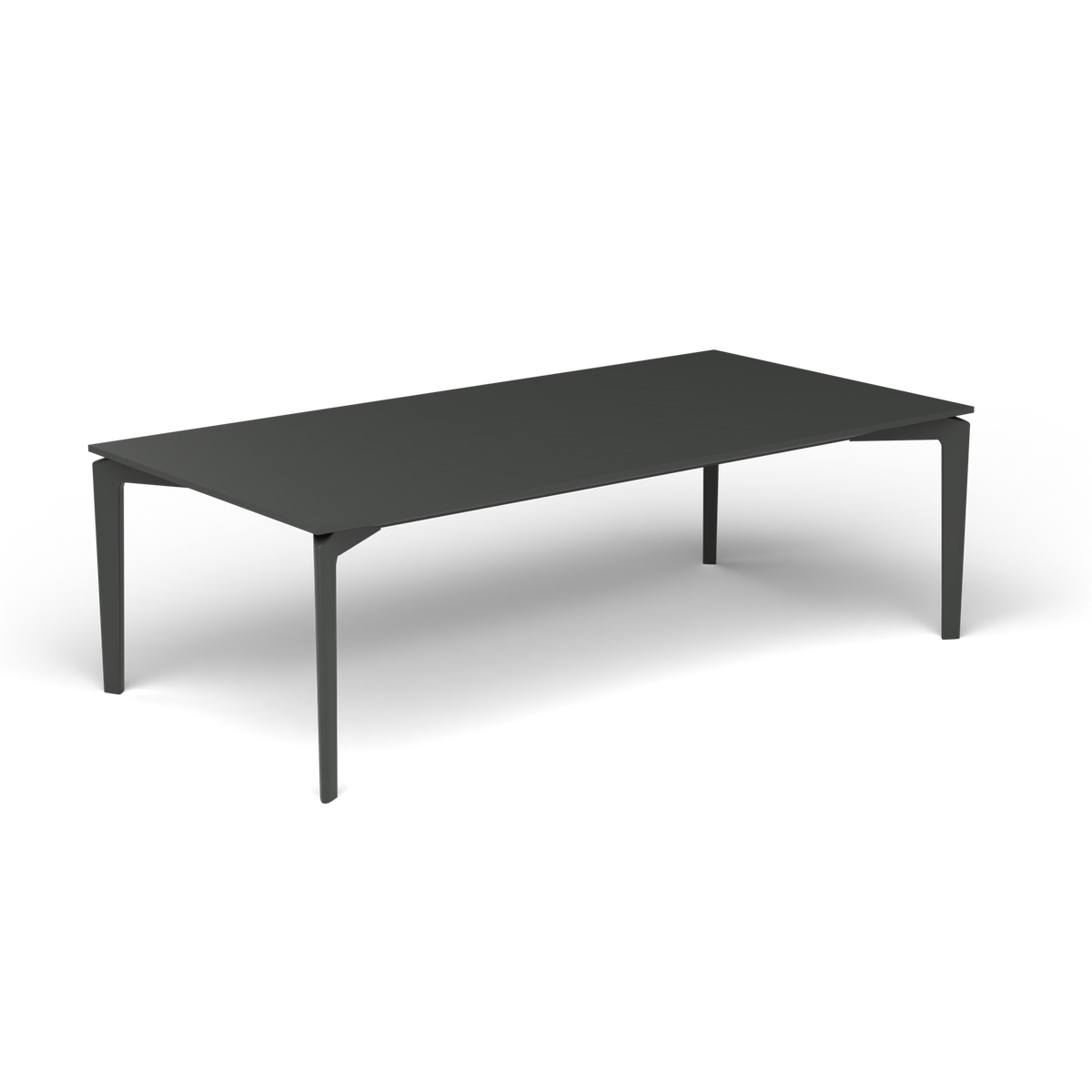 AllSize Salontafel, 120 × 60 × 38 cm, Metallic Grey, Gelakt aluminium (volgt onderstelkleur)