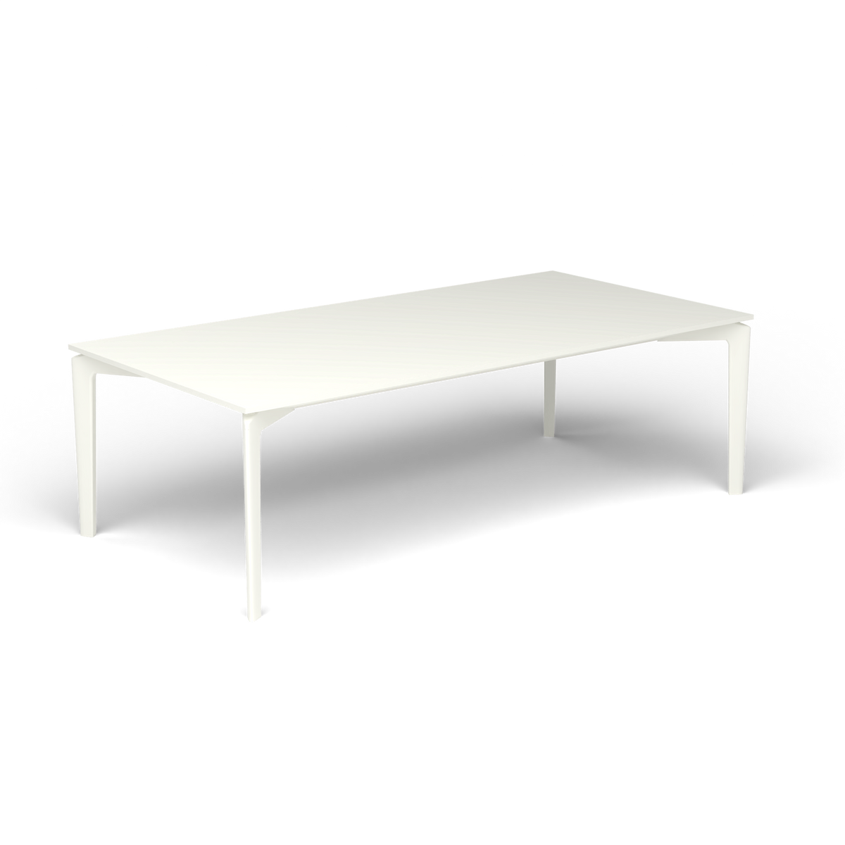 AllSize Salontafel, 120 × 60 × 38 cm, White, Gelakt aluminium (volgt onderstelkleur)