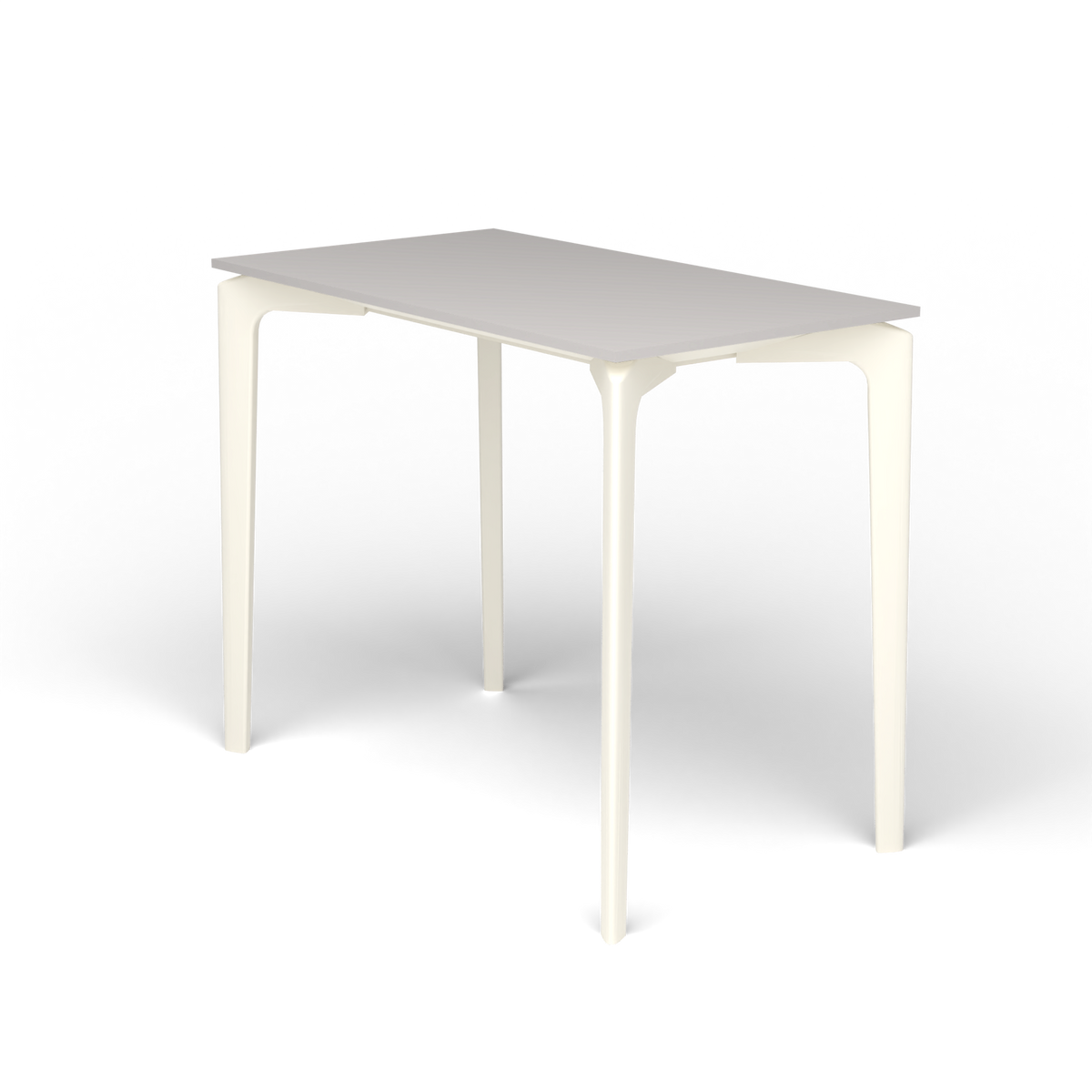 AllSize Console, 90 × 50 × 74 cm, Antique White, Aluminium speckled Grey