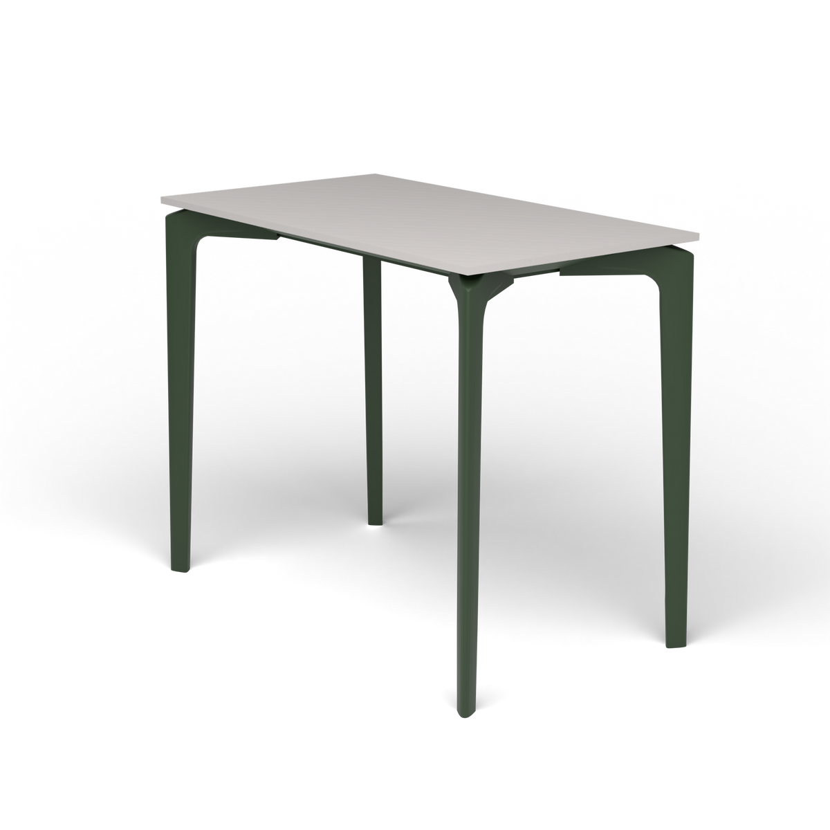AllSize Console, 90 × 50 × 74 cm, Bottle Green, Aluminium speckled Grey