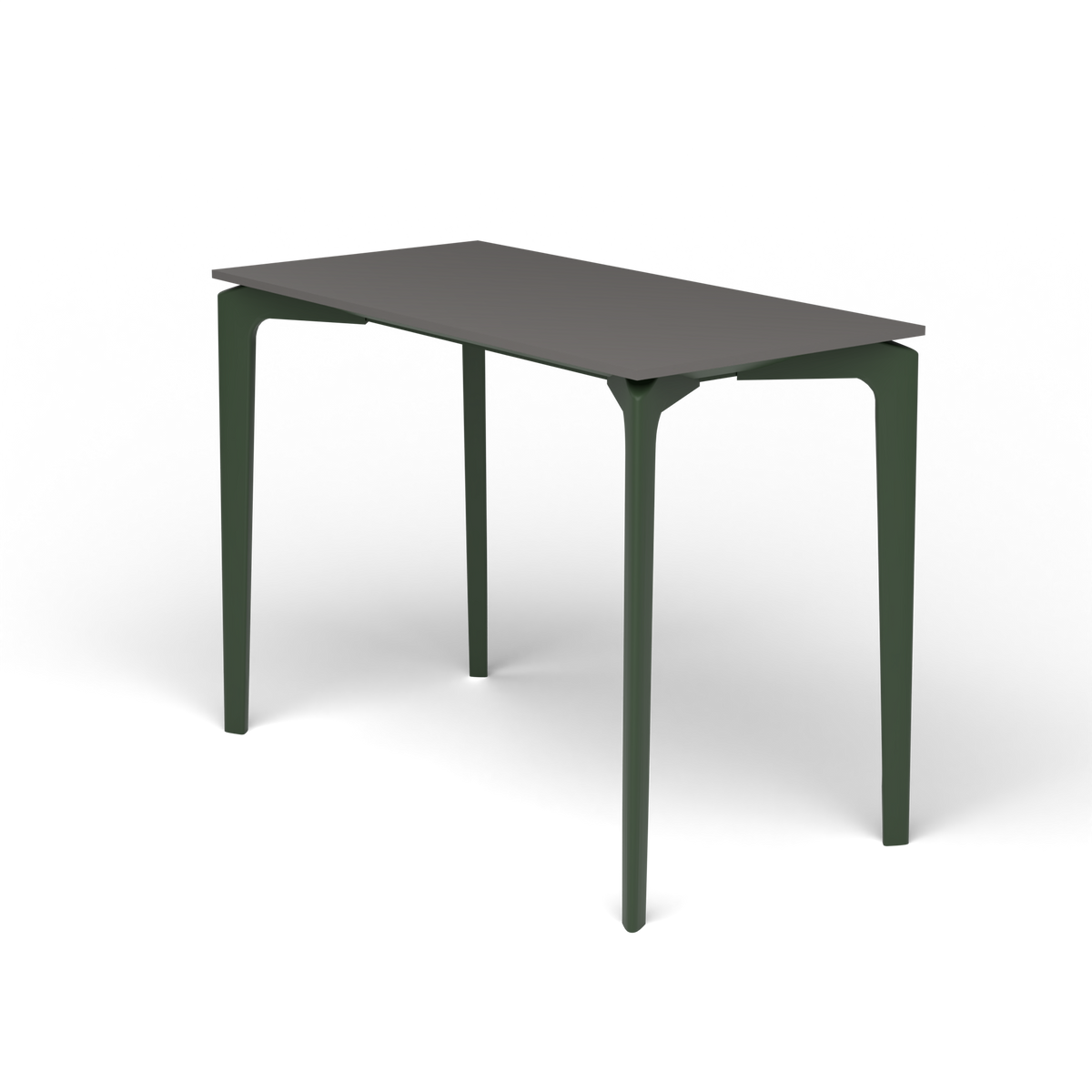 AllSize Console, 100 × 50 × 74 cm, Bottle Green, Aluminium speckled Anthracite