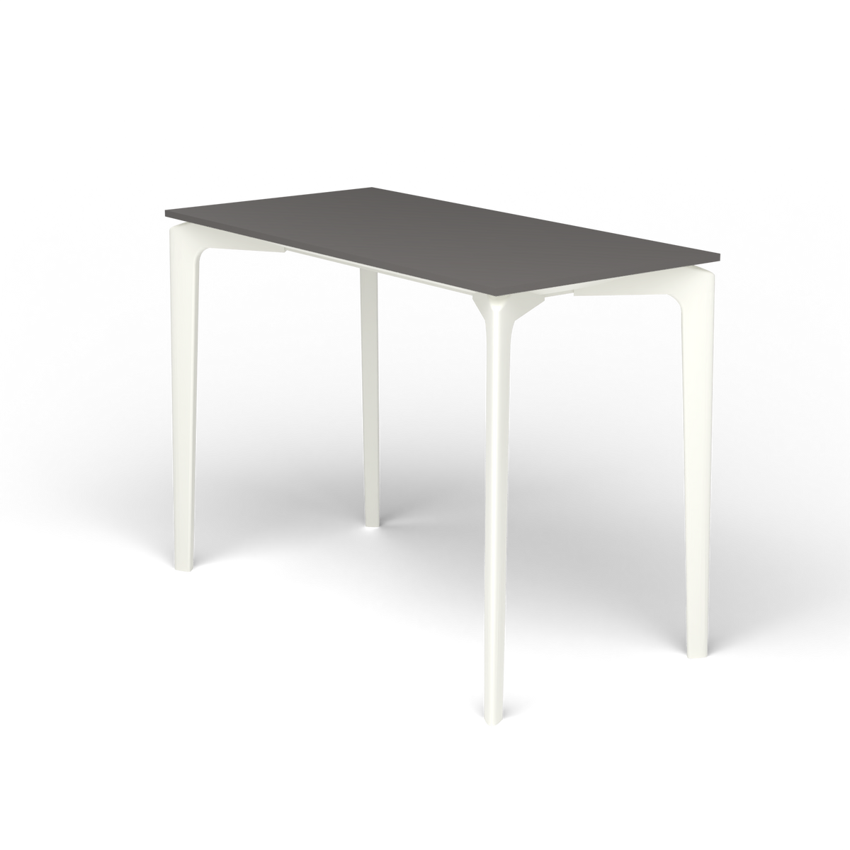 AllSize Console, 100 × 50 × 74 cm, White, Aluminium speckled Anthracite
