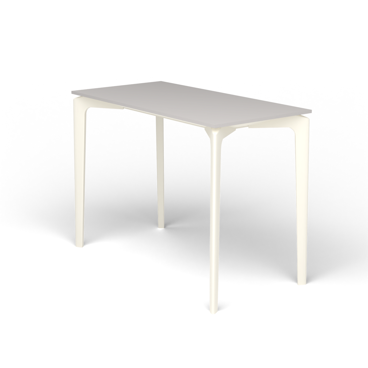 AllSize Console, 100 × 50 × 74 cm, Antique White, Aluminium speckled Grey