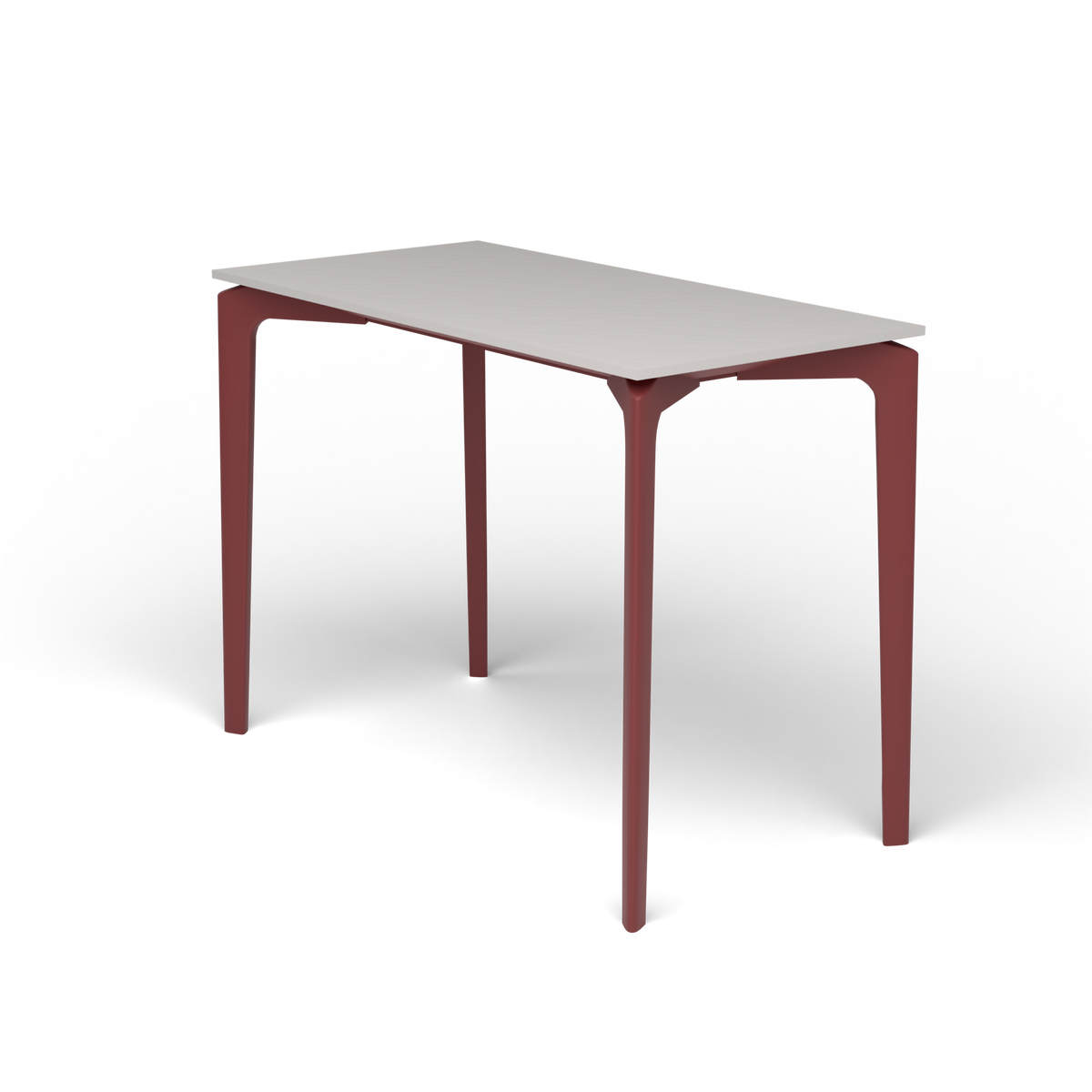 AllSize Console, 100 × 50 × 74 cm, Autumn Red, Aluminium speckled Grey