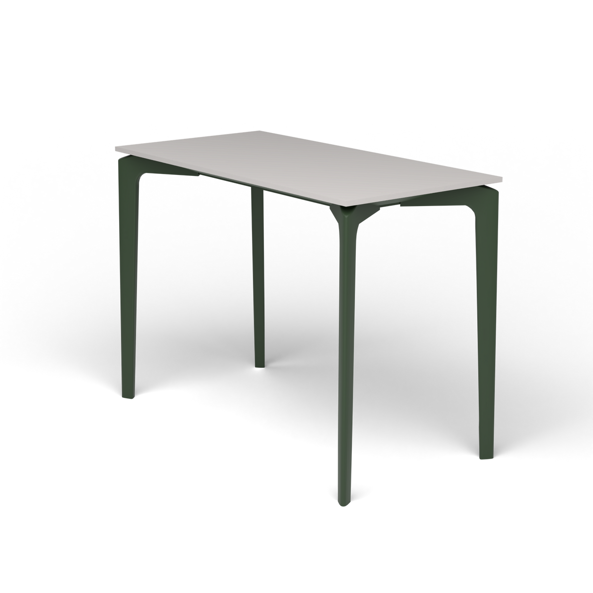 AllSize Console, 100 × 50 × 74 cm, Bottle Green, Aluminium speckled Grey