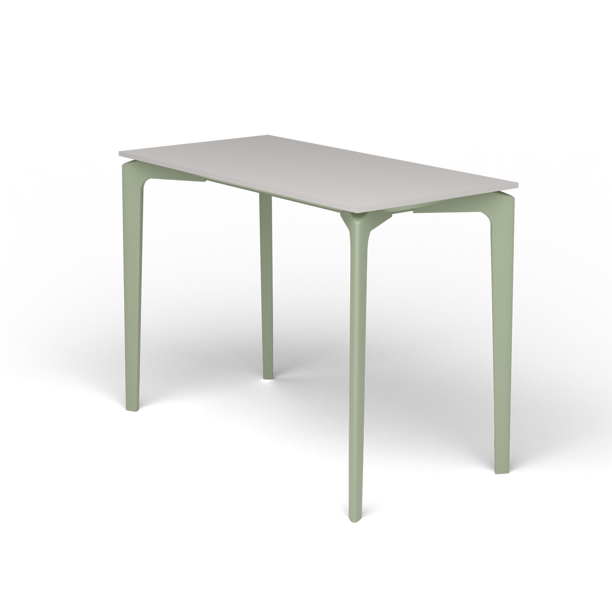 AllSize Console, 100 × 50 × 74 cm, Green Tea, Aluminium speckled Grey