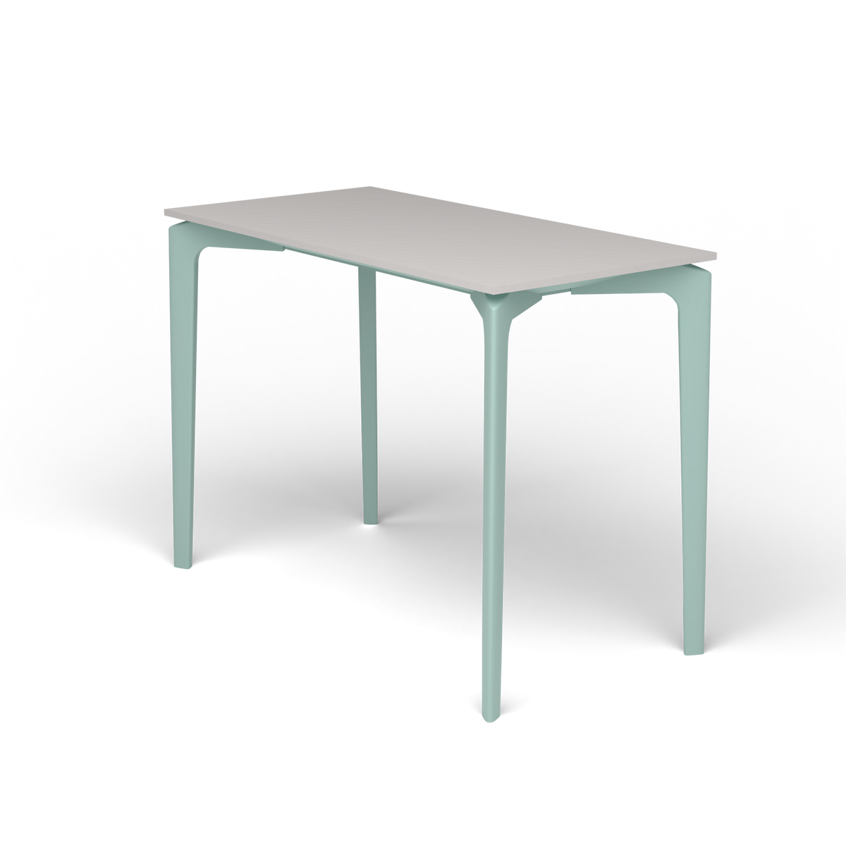 AllSize Console, 100 × 50 × 74 cm, Light Blue, Aluminium speckled Grey