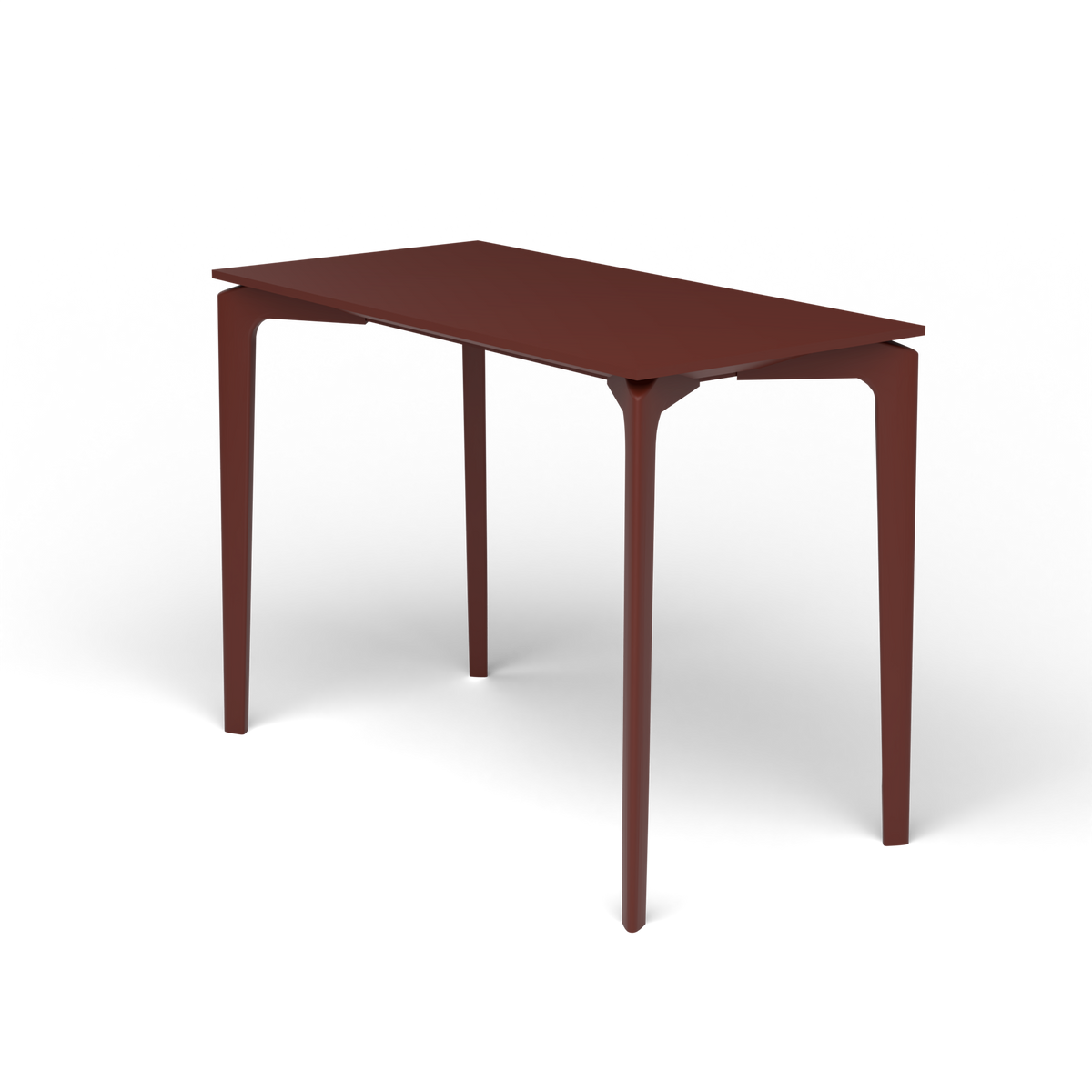 AllSize Console, 100 × 50 × 74 cm, Chestnut Brown, Gelakt aluminium (volgt onderstelkleur)