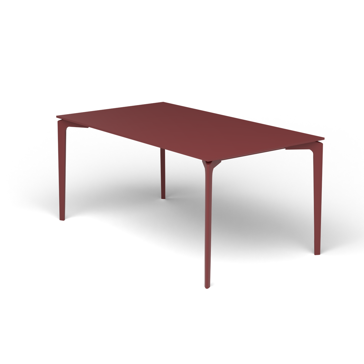 AllSize Rechthoekige Eettafel, 160 × 90 × 74 cm, Autumn Red, Gelakt aluminium (volgt onderstelkleur)