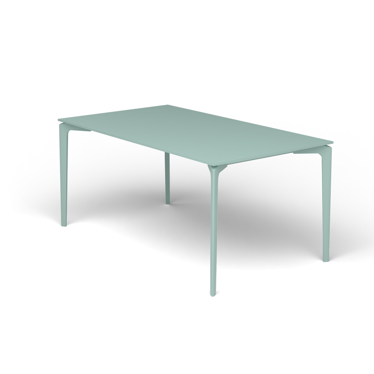 AllSize Rechthoekige Eettafel, 160 × 90 × 74 cm, Light Blue, Gelakt aluminium (volgt onderstelkleur)