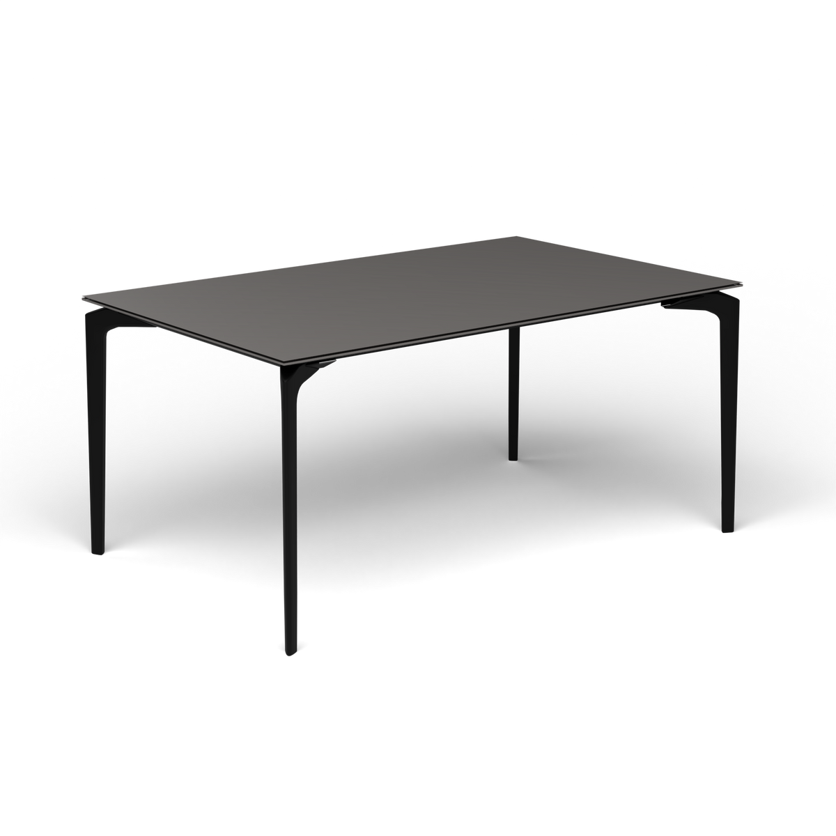 AllSize Uitschuifbare Eettafel, 160-210 × 100 × 76 cm, Black, Aluminium speckled Anthracite
