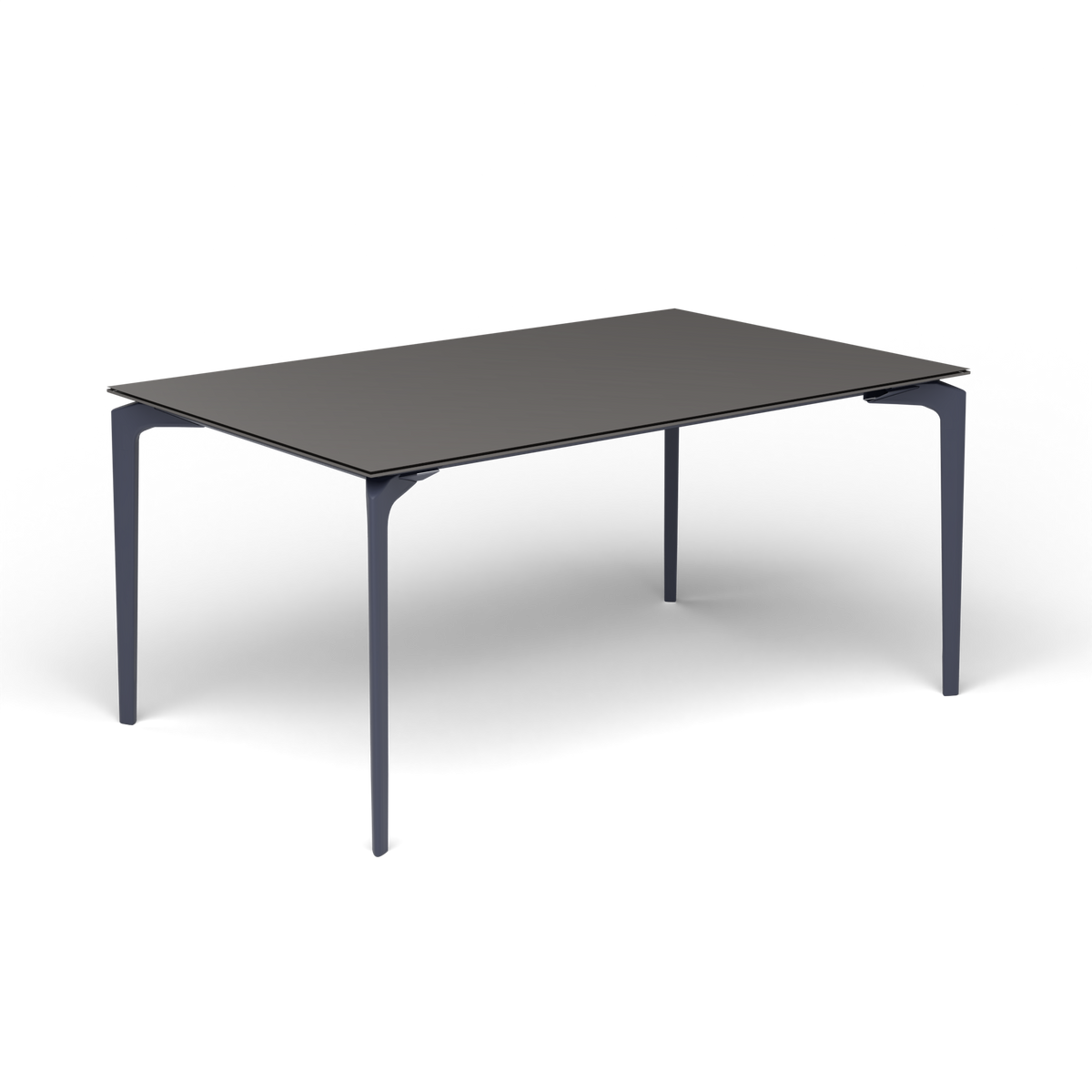 AllSize Uitschuifbare Eettafel, 160-210 × 100 × 76 cm, Grey Blue, Aluminium speckled Anthracite