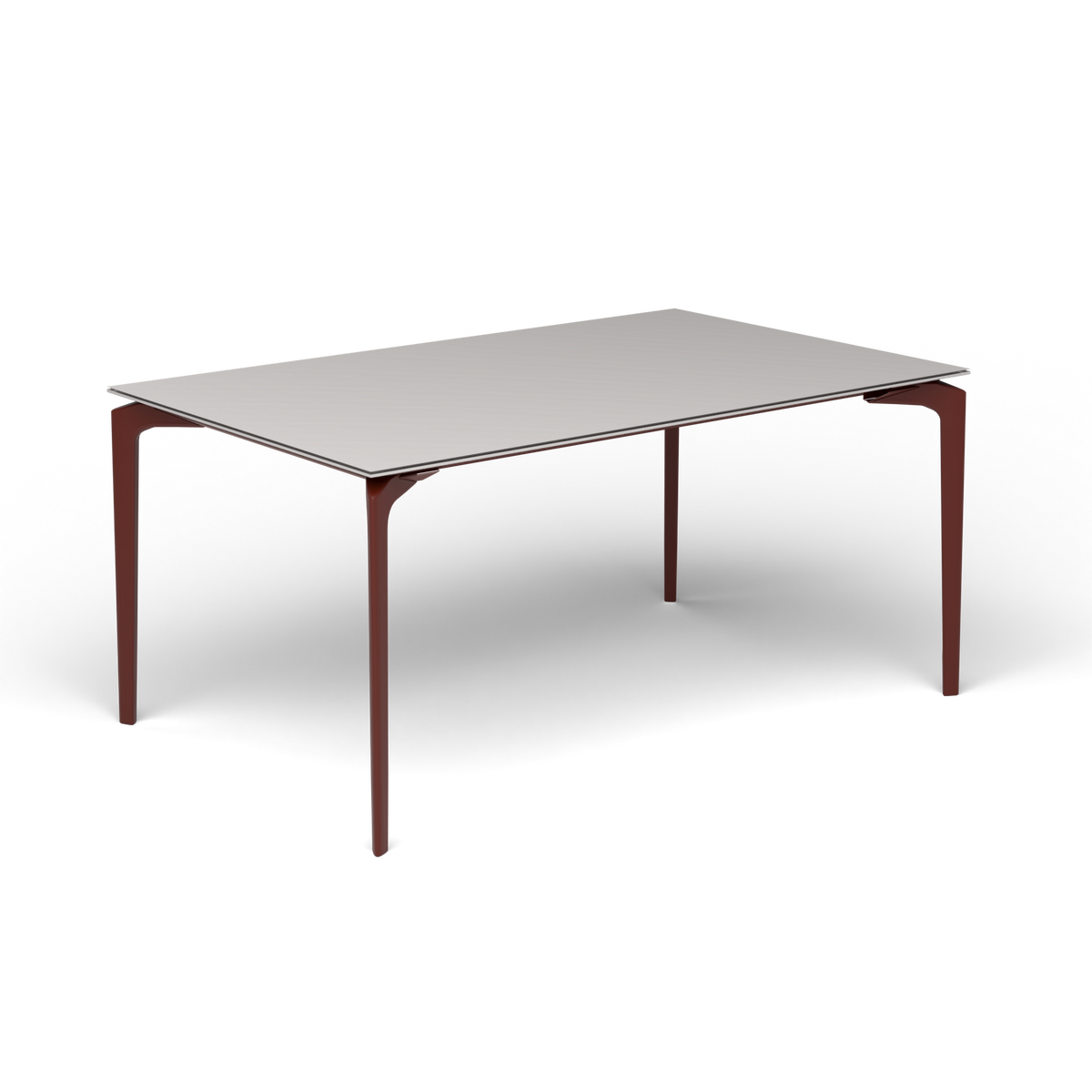 AllSize Uitschuifbare Eettafel, 160-210 × 100 × 76 cm, Chestnut Brown, Aluminium speckled Grey