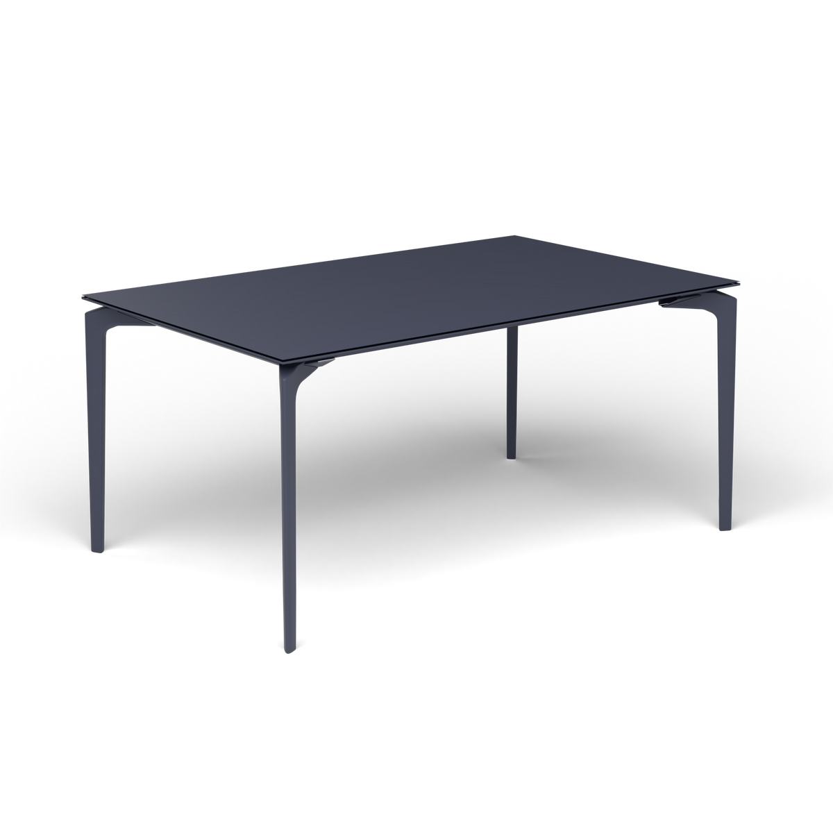 AllSize Uitschuifbare Eettafel, 160-210 × 100 × 76 cm, Grey Blue, Gelakt aluminium (volgt onderstelkleur)