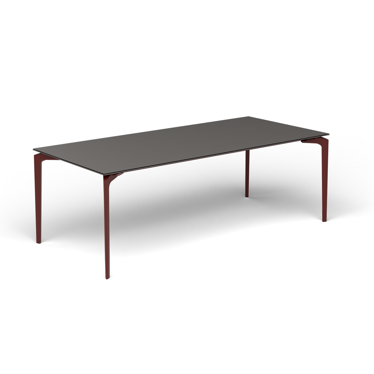 AllSize Uitschuifbare Eettafel, 220-270 × 100 × 76 cm, Chestnut Brown, Aluminium speckled Anthracite