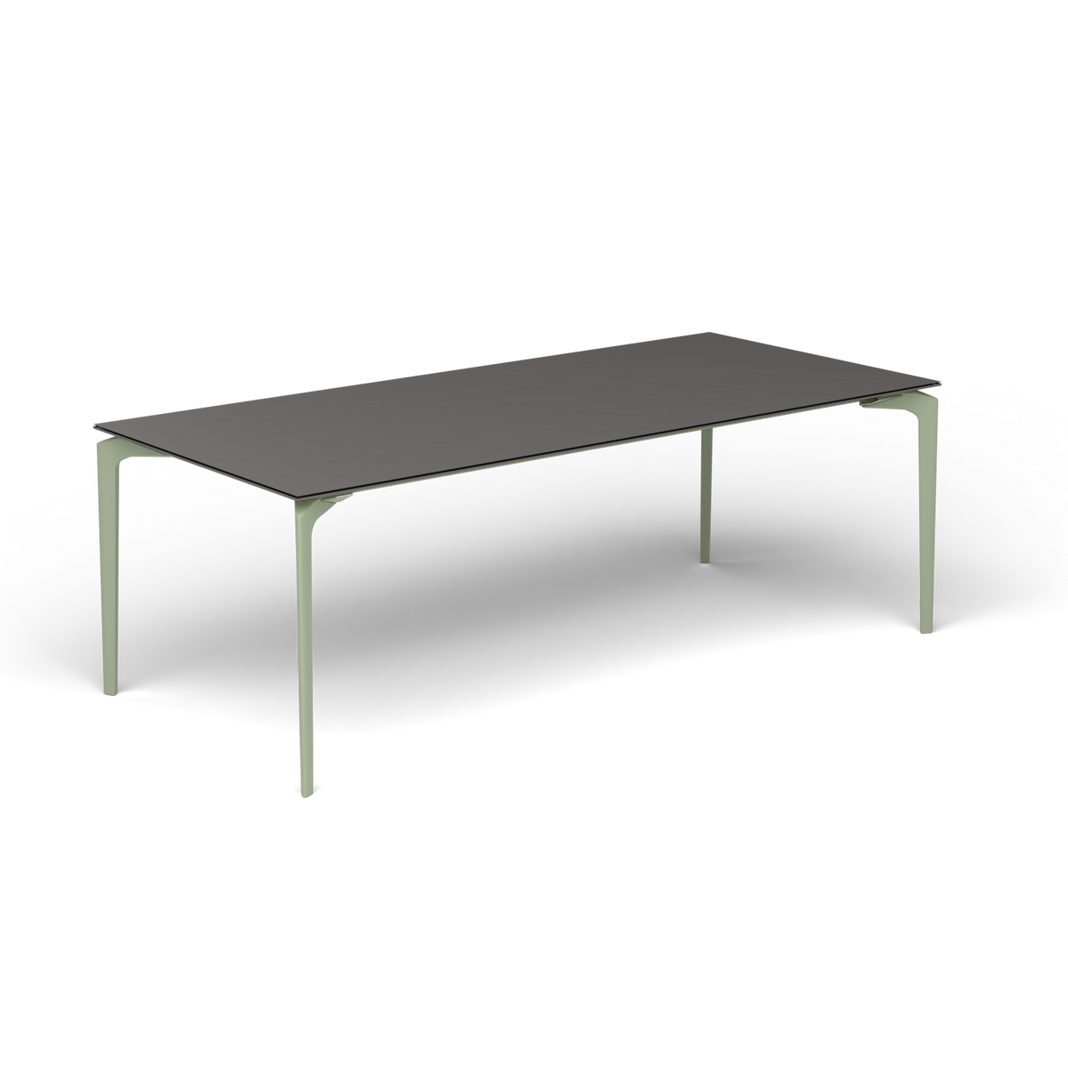 AllSize Uitschuifbare Eettafel, 220-270 × 100 × 76 cm, Green Tea, Aluminium speckled Anthracite