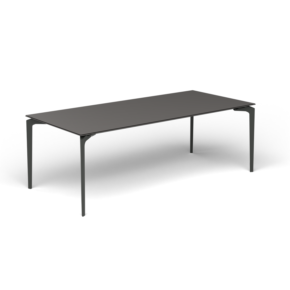 AllSize Uitschuifbare Eettafel, 220-270 × 100 × 76 cm, Metallic Grey, Aluminium speckled Anthracite