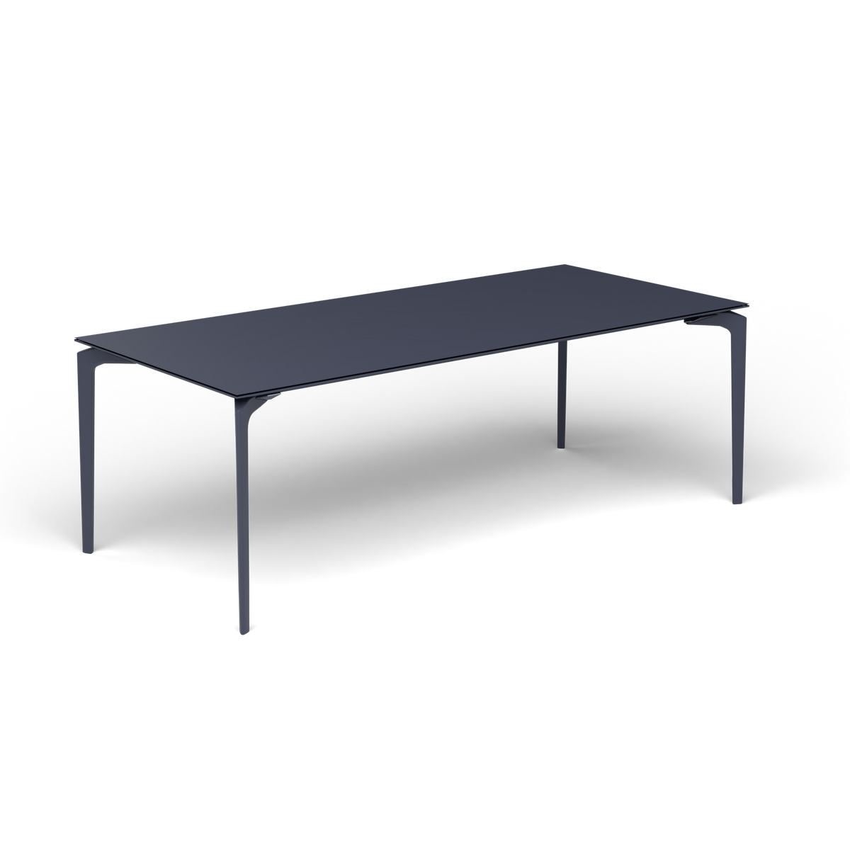 AllSize Uitschuifbare Eettafel, 220-270 × 100 × 76 cm, Grey Blue, Gelakt aluminium (volgt onderstelkleur)