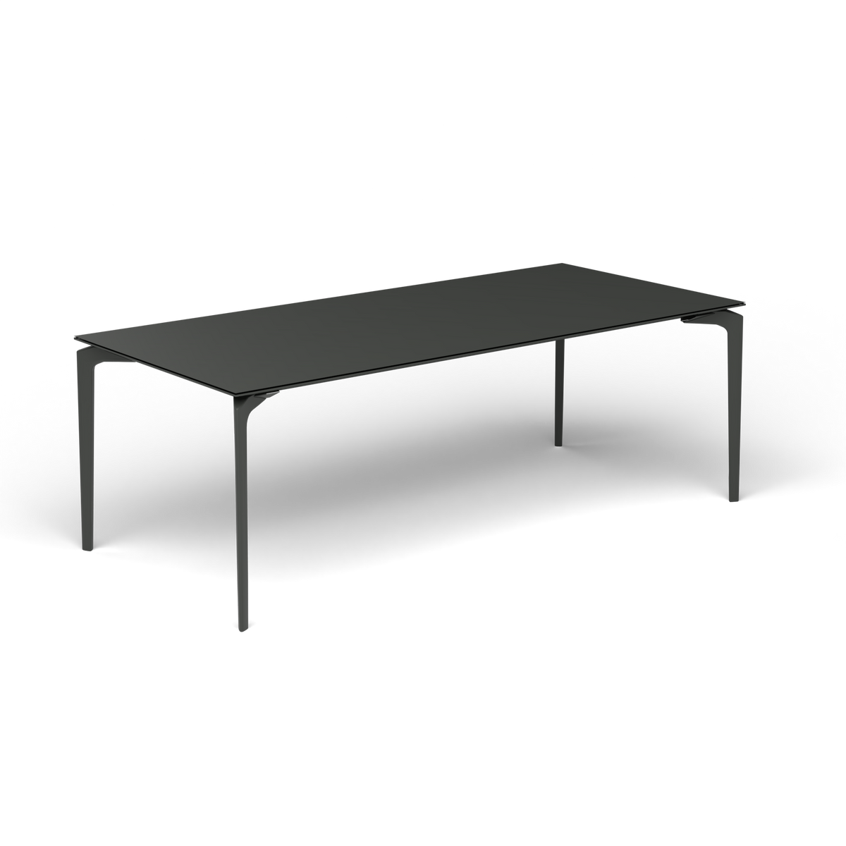 AllSize Uitschuifbare Eettafel, 220-270 × 100 × 76 cm, Metallic Grey, Gelakt aluminium (volgt onderstelkleur)