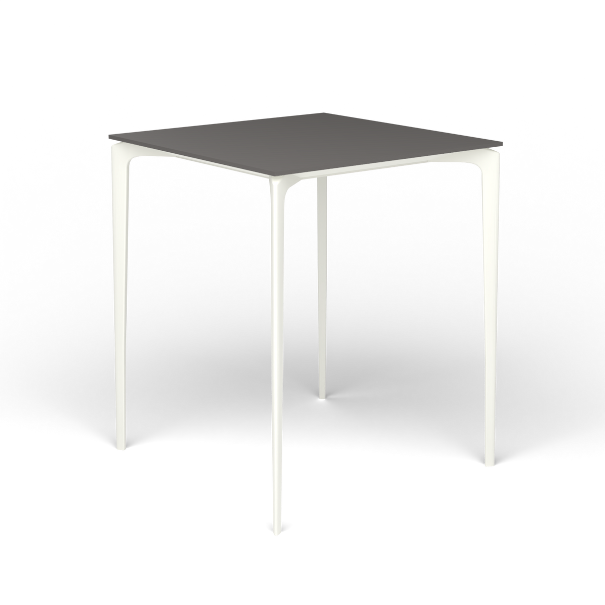AllSize Bartafel, 90 × 90 × 110 cm, White, Aluminium speckled Anthracite