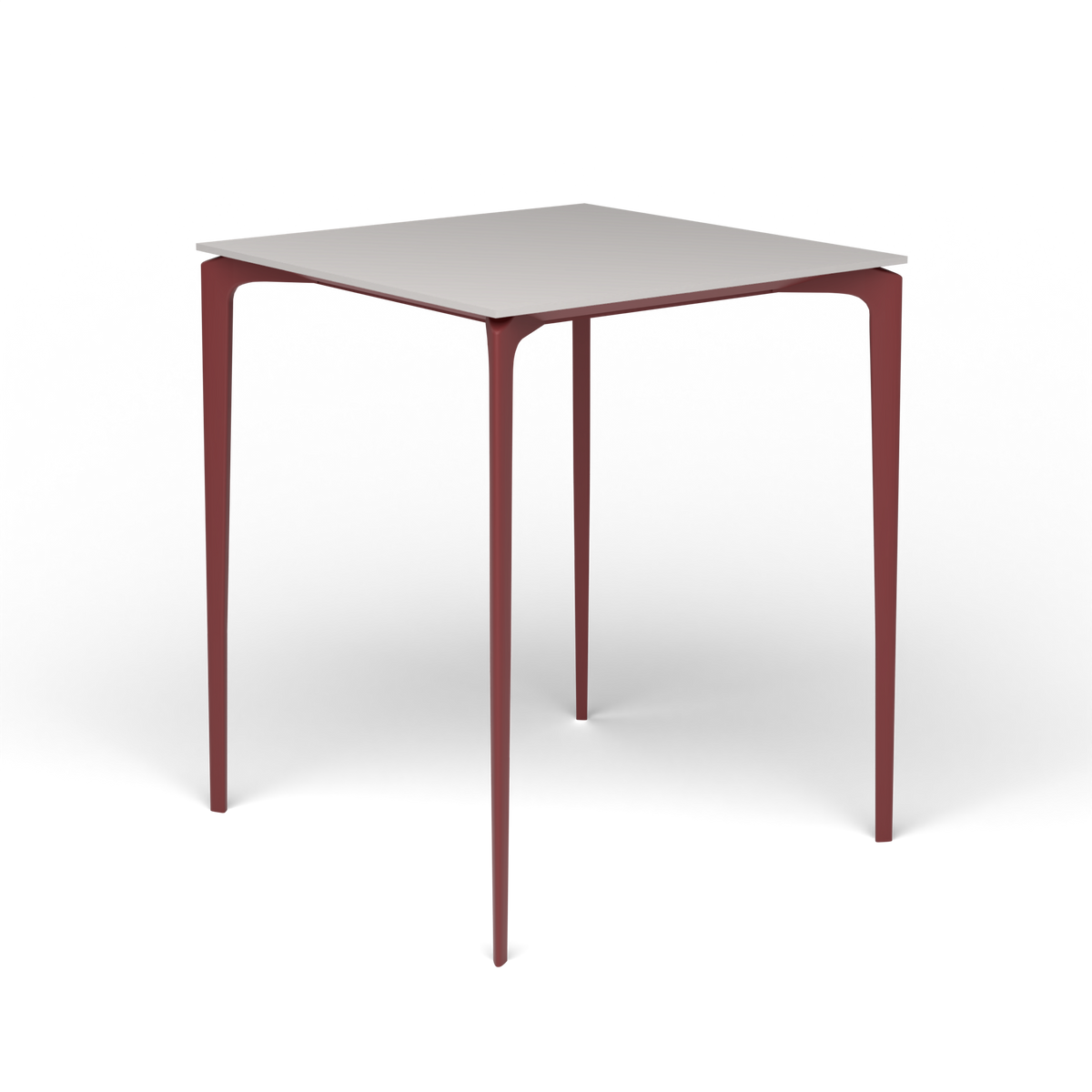 AllSize Bartafel, 90 × 90 × 110 cm, Autumn Red, Aluminium speckled Grey