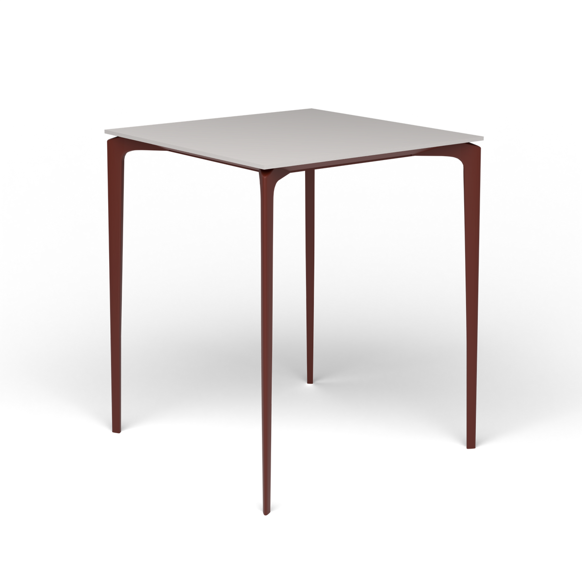 AllSize Bartafel, 90 × 90 × 110 cm, Chestnut Brown, Aluminium speckled Grey