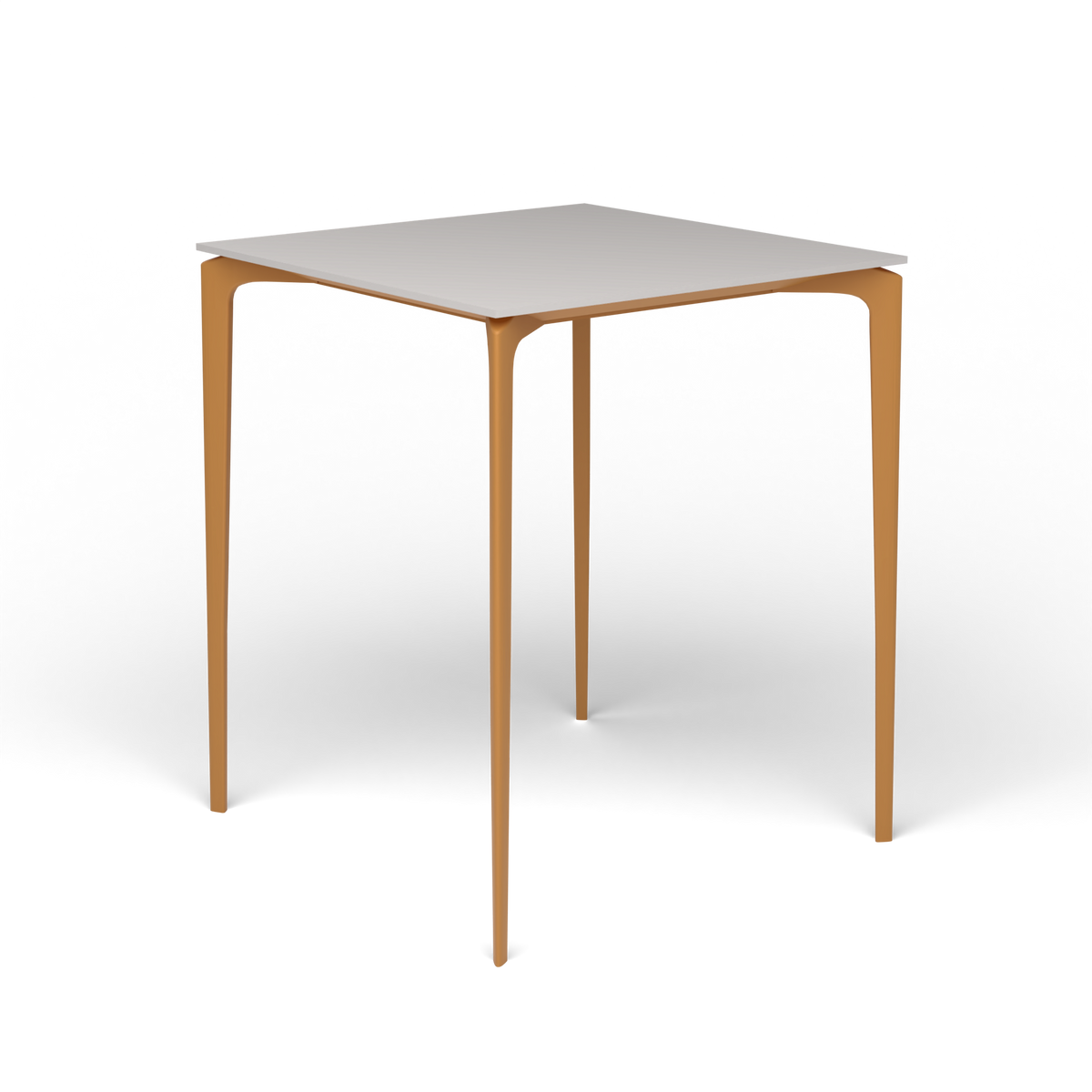 AllSize Bartafel, 90 × 90 × 110 cm, Mustard Yellow, Aluminium speckled Grey