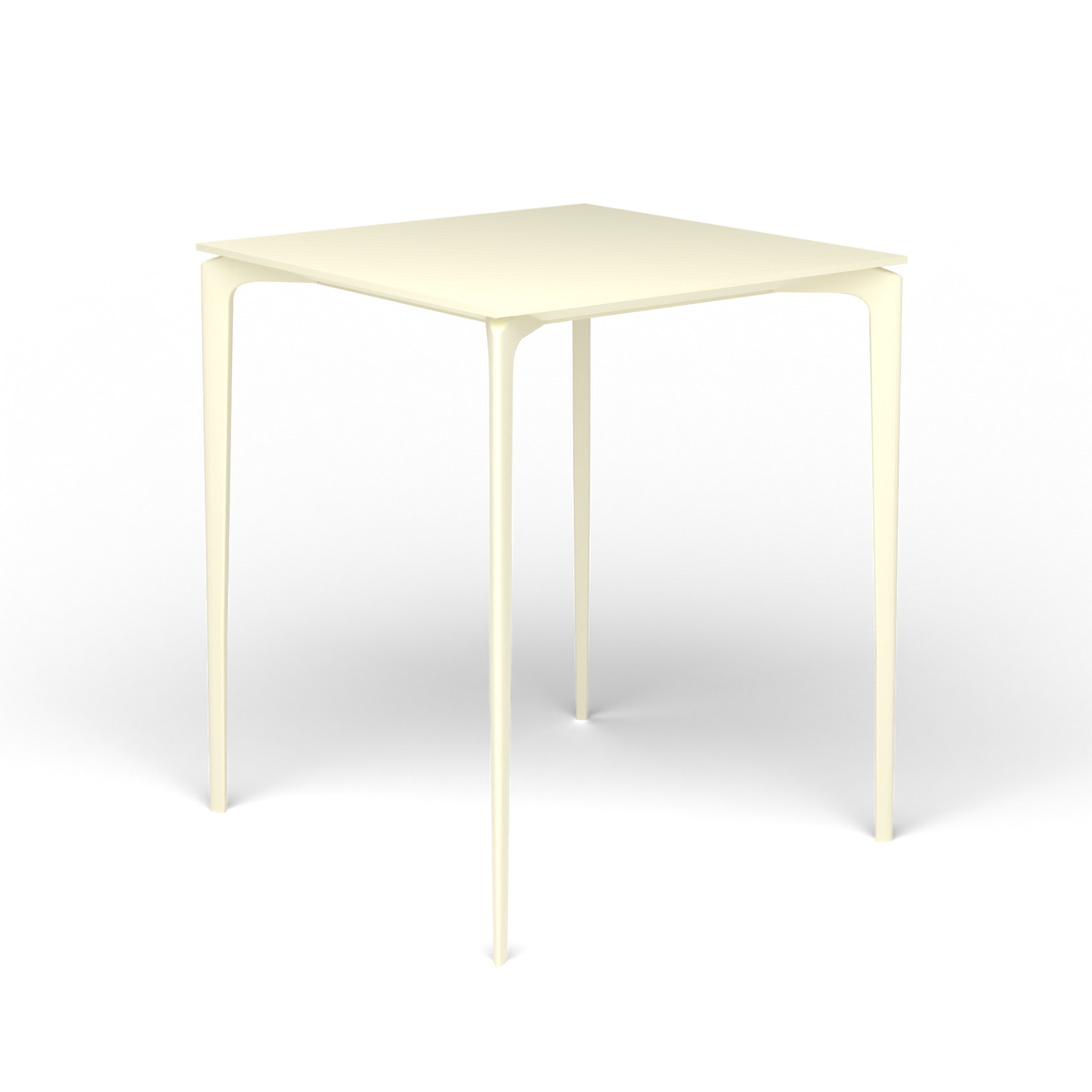 AllSize Bartafel, 90 × 90 × 110 cm, Butter White, Gelakt aluminium (volgt onderstelkleur)