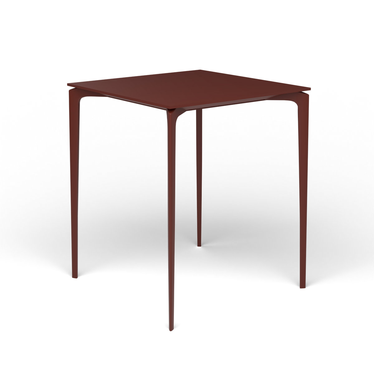 AllSize Bartafel, 90 × 90 × 110 cm, Chestnut Brown, Gelakt aluminium (volgt onderstelkleur)