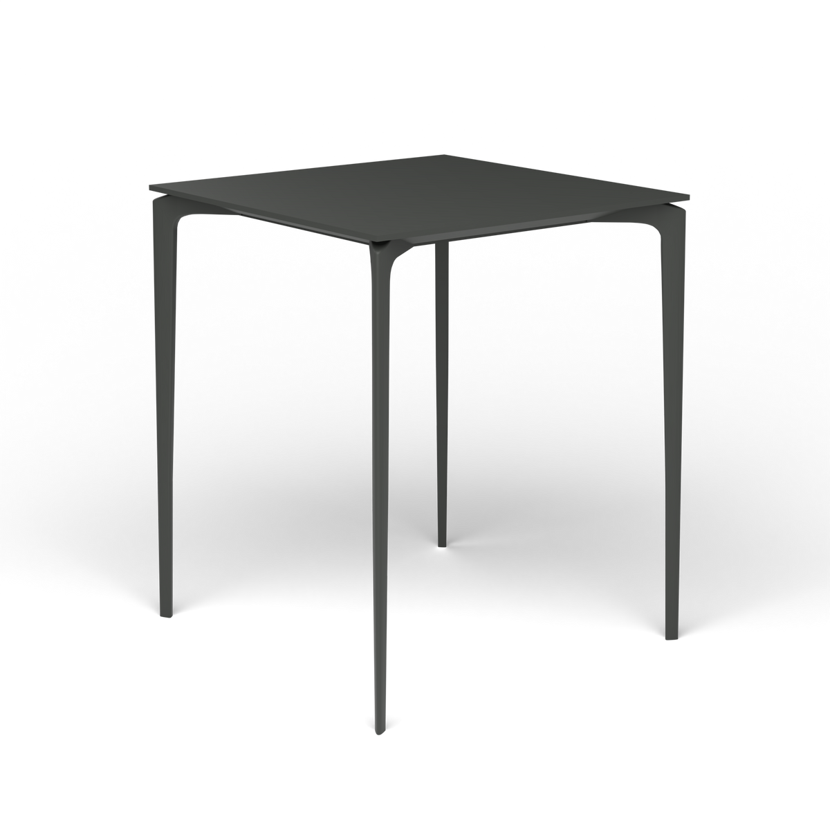 AllSize Bartafel, 90 × 90 × 110 cm, Metallic Grey, Gelakt aluminium (volgt onderstelkleur)