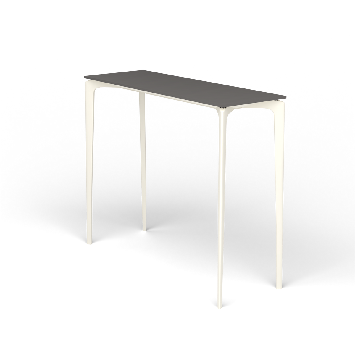 AllSize Bartafel, 130 × 45 × 110 cm, Antique White, Aluminium speckled Anthracite
