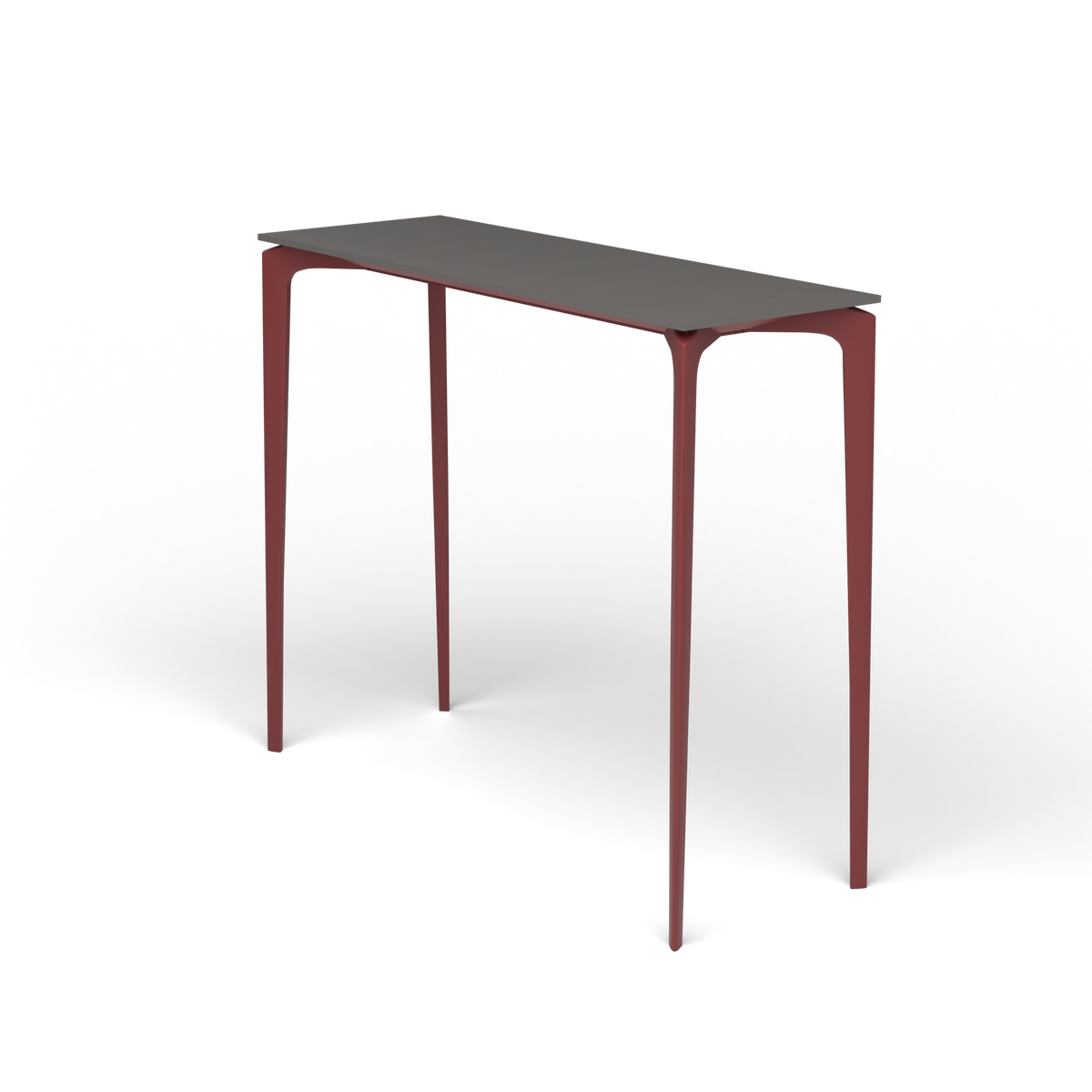 AllSize Bartafel, 130 × 45 × 110 cm, Autumn Red, Aluminium speckled Anthracite